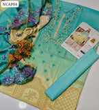 Dhanak wool Embroidery Gala Work Shirt With Beautiful Digital Dhanak Dupatta And Plain Dhanak Trouser 3Pc Dress