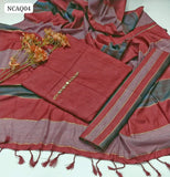 Sussi Khaddi Silk Plain Shirt With Sussi Khaddi Beautiful Shawl And Sussi Khaddi Leining Trouser 3Pc Dress With Beautiful Nik line