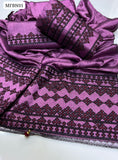 Marina Cross Stitch Ari work Shirt with 2 Side Heavy Embroidered Shawl And Embroidered Trouser 3pc Dress