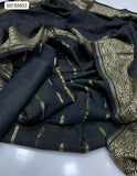 Shamray Marina Fabric Cross Stitch Banarsi Shirt With Banarsi Shawl And plan Trouser 3Pc Dress