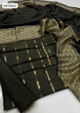 Shamray Marina Fabric Cross Stitch Banarsi Shirt With Banarsi Shawl And plan Trouser 3Pc Dress