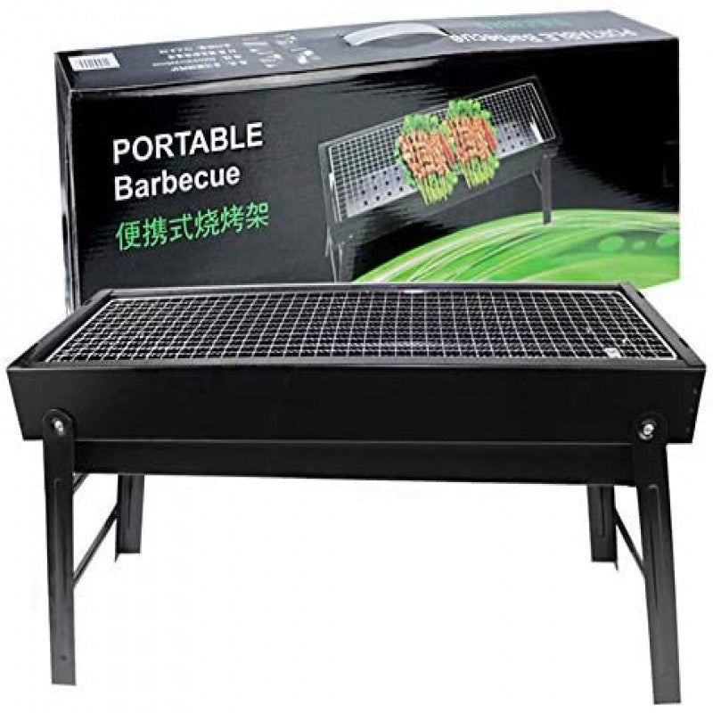 Portable BBQ Grill Charcoal Stainless Steel Foldable Barbecue Tool Kits For Camping Picnic Outdoor Garden Party