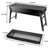 Portable BBQ Grill Charcoal Stainless Steel Foldable Barbecue Tool Kits For Camping Picnic Outdoor Garden Party