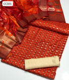 Organza Fabric Full Fancy Embroidery Front And Back Shirt With Silk Jamwar Dupatta And Masori Trouser 3Pc Dress