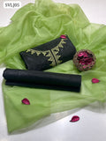 Kataan Silk Fabric Resham thread Neck And Sleeves Embroidery Work Shirt With Premium Quality Organza Dupatta And Kataan Silk Plain Trouser 3Pc Dress