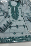 Shamray Sussi Karahi Cross Stitch 9Mm Work Shirt With Shamray Sussi Karahi Cross Stitch Dupatta And Shamray Sussi Embroidered Trouser 3Pc Dress