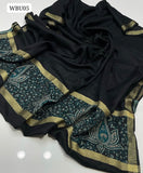Light Weighted Pashmina Wool Plain Fabric 4 Side Border Diamond Shawl
