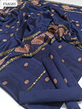 Sussi 2 Tone Banarsi Boti Shirt With Same Colour Full Heavy Jacquard Boder Shawl And Same Colour Plain Trouser 3Pc Dress