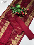 Sussi Fabric Jacquard Bindi Jaal Shirt With Jacquard Bindi Border Dupatta And Plain Trouser Along 3pc Dress