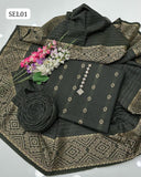 Khaadi Acrylic Fabric Jacquard Booti Work Shirt With Jacquard Border Acrylic Khaadi Dupatta And Acrylic Khaadi Trouser 3Pc Dress