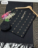 Khaadi Acrylic Fabric Jacquard Booti Work Shirt With Jacquard Border Acrylic Khaadi Dupatta And Acrylic Khaadi Trouser 3Pc Dress