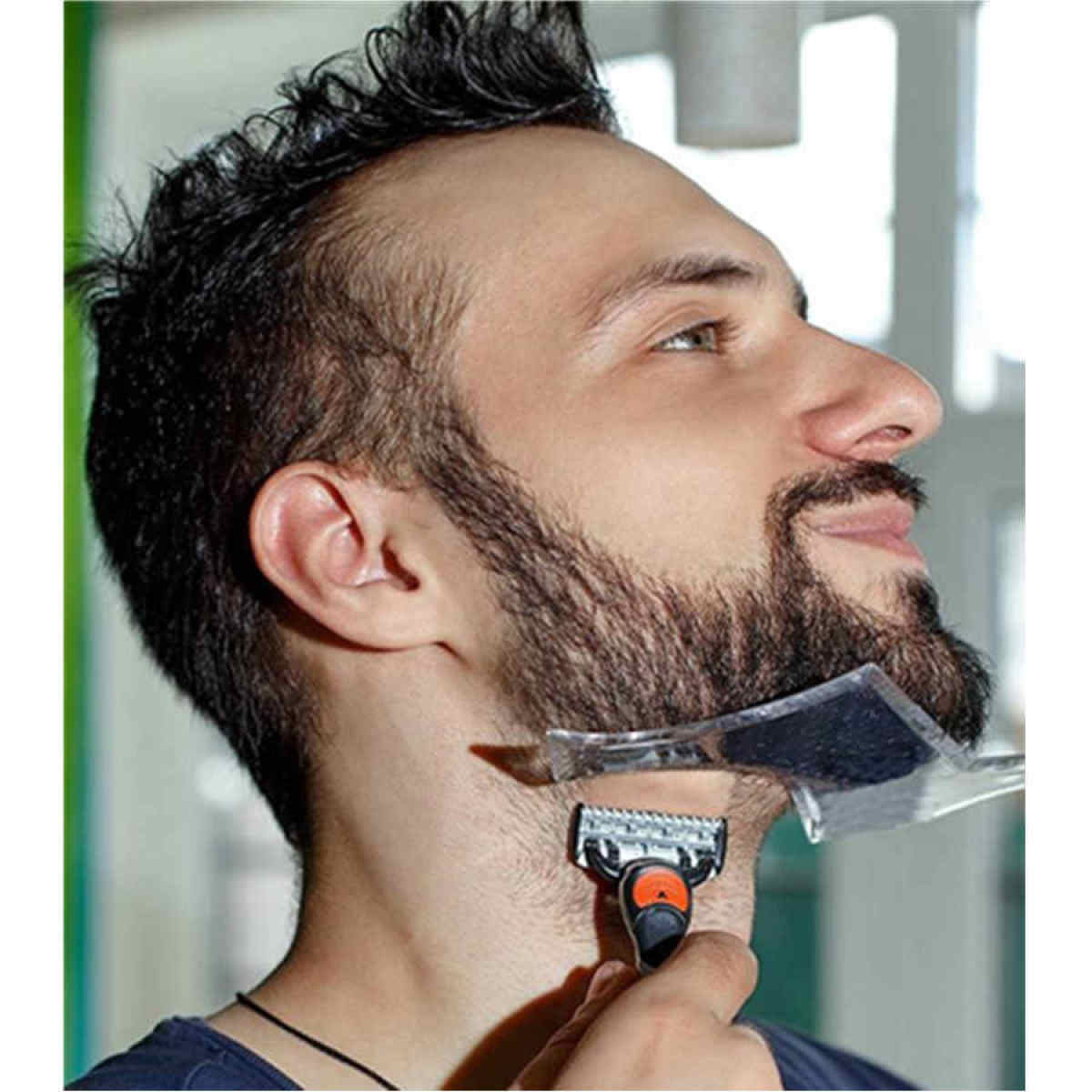 Beard Shaping Tool Template Beard Shaper Tool PLUS Comb For Line Up and Men Bread