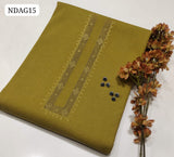 Best Quality Soft Karandi Khaddar Fabric Hand Made Tarkashi Gala Neat Work Gents Suit