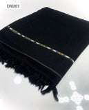 ﻿Wool Swati Shawl Gents Shawl Only Black and White Available Full Size Shawl
