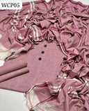 Pure Khaddar Shirt And Pure Khader Trouser With Jacquard Made Check Style Dupatta 3PC Dress
