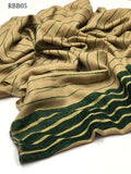 Peshmina Wool Fabric Velvet Patti Pallo Style Shawl