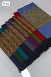 Light Weight Polyester Wool Shawl 4 Side Boder