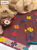 ﻿Khaadi Cotton Khaddar Handmade Applick Work Shirt And Trouser Along With Khaddi Net Applick Work Dupatta 3 Pcs Dress