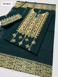 Stuff Khaadi Sussi Banarsi & Computer Aplik Embroidered Wotk Shirt With Jaquard Bnarsi Border Style Shawl And Plain Trouser 3Pc Dress