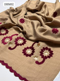 ﻿Pure Pashmina Shawl Elegant And Beautiful Velvet + Embroidery with Cut Work Shawl