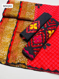 Stuff Khaadi Cotton Handmade Aplik Work Shirt With R Kandi Digital Print Dupatta And Embroidered Trouser 3Pc Dress