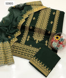 Stuff Lawn Cotton Aari Gall Daman Embroidery Work Shirt With Chiffon Embroidery 4 Side Dupatta And Lawn Embroidery Trouser 3Pc Dress <br data-mce-fragment="1">