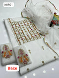 Organza Handmade Gala Embroidered Shirt With Organza Embroidered 04 side border lase Dupatta 2Pc Dress