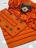 Stuff Pure Lawn Handmade Tarkashi &amp; Cross Stitch Work Shirt With Dupatta Lawn Embroidered And Plain Trouser 3Pc Dress