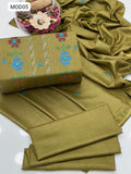 Stuff Pure Lawn Handmade Tarkashi &amp; Cross Stitch Work Shirt With Dupatta Lawn Embroidered And Plain Trouser 3Pc Dress