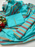 Stuff Soft Cotton Plain Shirt And Zari lining Trouser Along With Soft Cotton Lining Dupatta 3pcs Dress