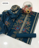 Lawn Computer Kacha Taar Kashi Jaal Work Shirt With Chiffon Embroidery Dupatta And Lawn Plain Trouser 3Pc Dress &nbsp;