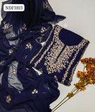 &nbsp;Stuff Soft Bamber Chiffon Beautiful Hand Embroidery Work Shirt With Bamber Chiffon Dupatta 2Pc Dress