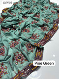 Taj Swiss Lawn Fabric Elegant And Beautiful Machine Balochi With Sequence Full Size Chadar