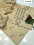 Stuff Paper Cotton Pakka Bor Gala &nbsp;Shirt, Along With Paper Cotton Embroided Dupatta 2pcs Dress