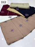 Swiss Lawn Fabric Elegant And Beautiful Machine Cross Sticht Embroidered Chadar Excellent Quality