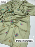 Swiss Lawn Fabric Elegant And Beautiful Machine Cross Sticht Embroidered Chadar Excellent Quality