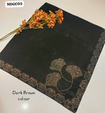 Stuff Best Quality SOft Velvet Sequence Embroidery 4 Sided Border New Style Shawl