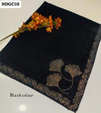 Stuff Best Quality SOft Velvet Sequence Embroidery 4 Sided Border New Style Shawl