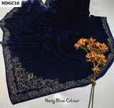 Stuff Best Quality SOft Velvet Sequence Embroidery 4 Sided Border New Style Shawl