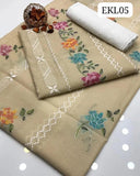 summer Paper cotton beautiful work shirt  •summer Paper molty work duppata  •Ckin kari trouser 3 piece