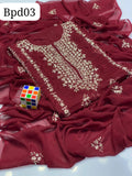 Stuff Bember Crinkle LCD Gotta Gala Bail Shirt, Along With Bember Crinkle Boti Dupatta 2pcs Dress