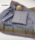 Stuff Lawn Jacquard Brosha Work Shirt ANd Plain Trouser WIth 2 Side Jacquard Border Dupatta 3PC Dress