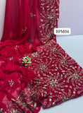 Stuff Chiffon LCD Gotta All Over Jaal Embroidery Work SHirt Back Boti Jaal WIth LCD Gotta 4 Border Work Dupatta 2PC Dress