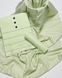 Stuff Soft Cotton Tarkashi Shirt, Plain Trouser Along With Daabi Jacquard Dupatta 3pcs Dress