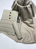 Stuff Soft Cotton Tarkashi Shirt, Plain Trouser Along With Daabi Jacquard Dupatta 3pcs Dress