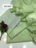 Stuff Paper Cotton Aplic Patti Gala Front Boti Shirt, Along With Paper Cotton Tarkashi &nbsp;Embroided Dupatta 2pcs Dress