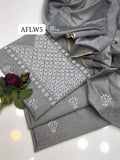 Stuff Paper Cotton Aplic Patti Gala Front Boti Shirt, Along With Paper Cotton Tarkashi &nbsp;Embroided Dupatta 2pcs Dress