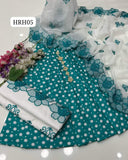 Stuff Soft Cotton Lawn Digital Print Shirt And Embroidery Trouser With Chiffon Embroidery Dupatta 3PC Dresss