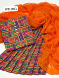 Stuff Cotton lawn Printed SHirt And Trouser With Sequence Work Khaadi Dupatta 3PC Dress