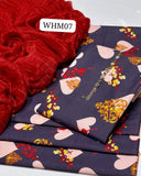 Stuff Cotton lawn Printed SHirt And Trouser With Sequence Work Khaadi Dupatta 3PC Dress